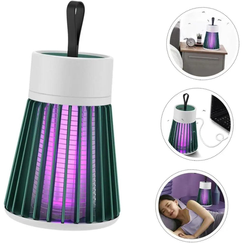 Lâmpada Elétrica Mata-Mosquitos com Luz UV - Armadilha USB Recarregável Portátil - Cybertech™